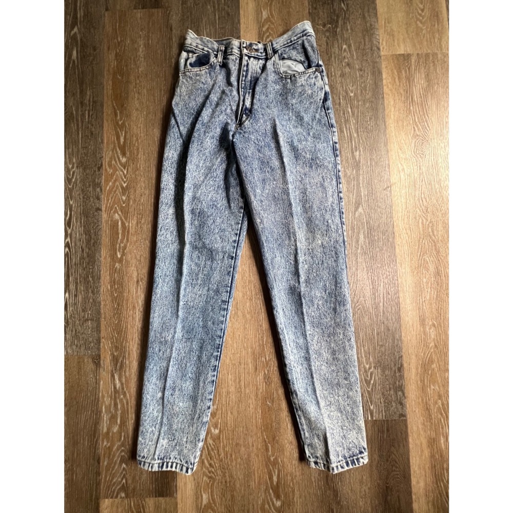 Sassoon Jeans Women‎ Size 8 Blue Acid Wash High Waisted Tapered Vintage